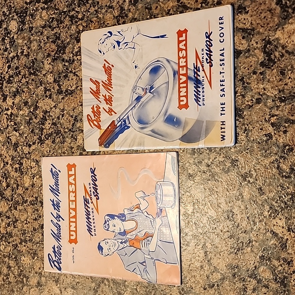 Vintage Universal Minute Pressure Cooker Book, Set of 2
